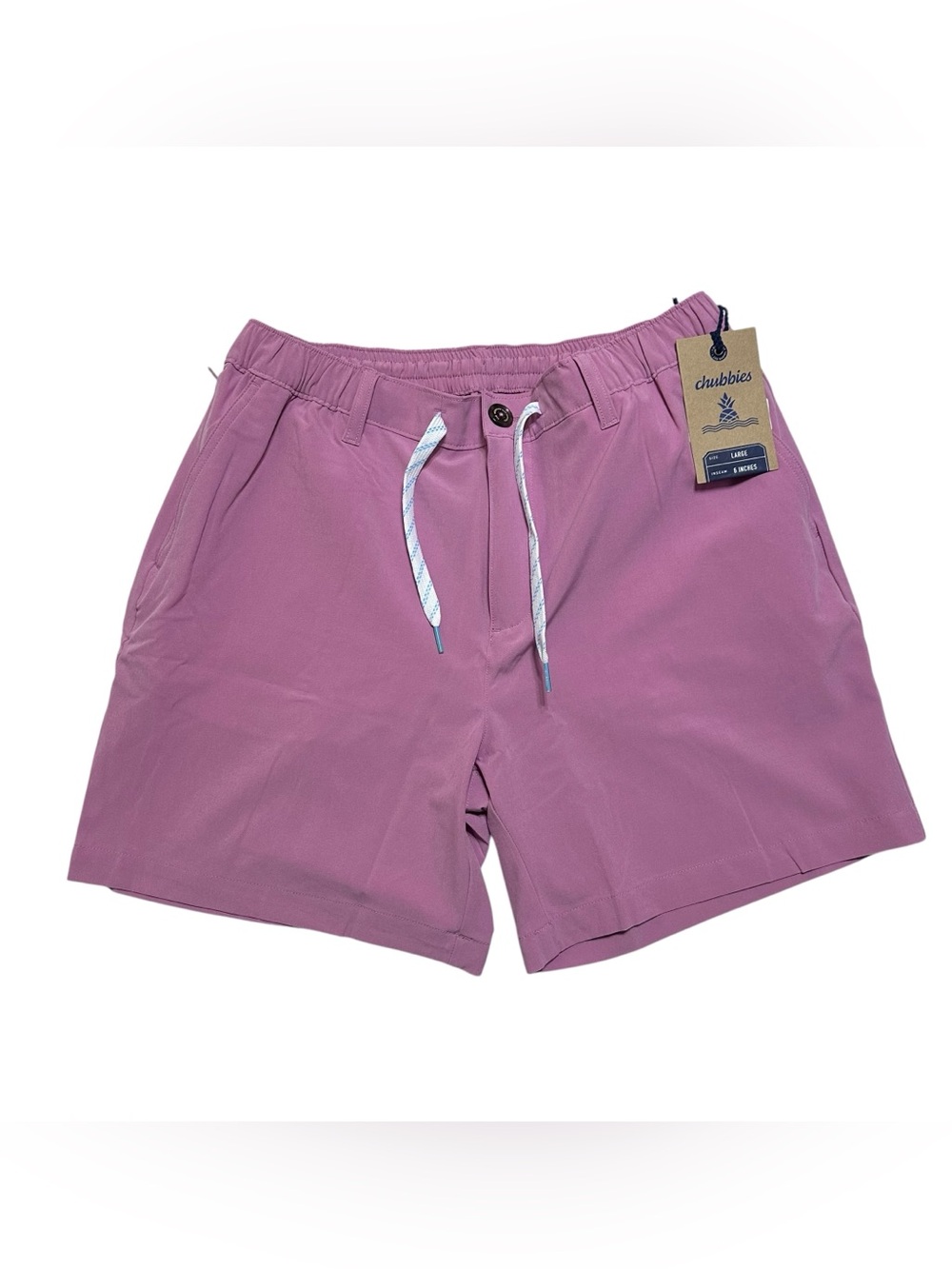 Chubbies NEW 6” Lined Everywear Short The Cherry Blossoms Pink Sz.L Preppy